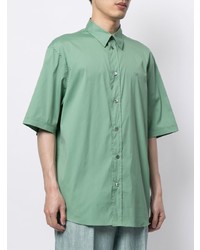 Chemise à manches courtes vert menthe Emporio Armani