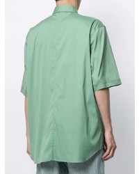 Chemise à manches courtes vert menthe Emporio Armani
