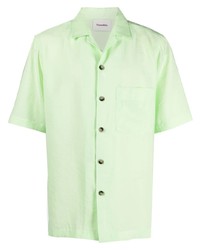 Chemise à manches courtes vert menthe Nanushka