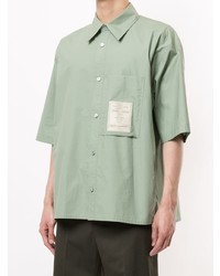 Chemise à manches courtes vert menthe Wooyoungmi