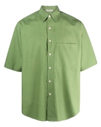 Chemise à manches courtes verte Auralee