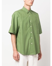 Chemise à manches courtes verte Auralee