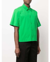 Chemise à manches courtes verte Bottega Veneta