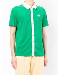 Chemise à manches courtes verte Sergio Tacchini