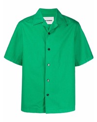 Chemise à manches courtes verte Jil Sander