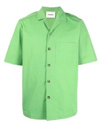 Chemise à manches courtes verte Nanushka