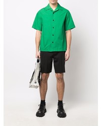 Chemise à manches courtes verte Jil Sander