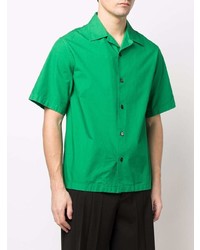 Chemise à manches courtes verte Jil Sander