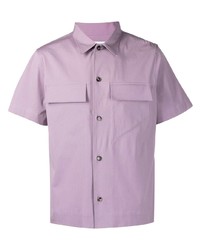Chemise à manches courtes violet clair Bottega Veneta