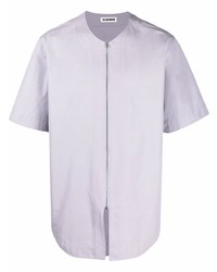 Chemise à manches courtes violet clair Jil Sander