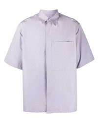 Chemise à manches courtes violet clair Jil Sander