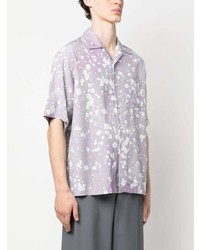 Chemise à manches courtes violet clair Oamc