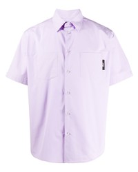 Chemise à manches courtes violet clair MSGM