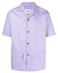 Chemise à manches courtes violet clair Nanushka