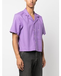 Chemise à manches courtes violet clair Winnie NY