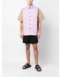 Chemise à manches courtes violet clair MSGM