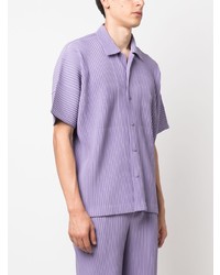 Chemise à manches courtes violet clair Homme Plissé Issey Miyake