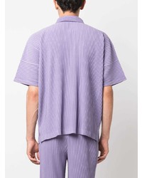 Chemise à manches courtes violet clair Homme Plissé Issey Miyake