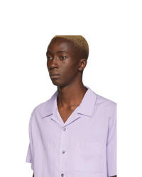 Chemise à manches courtes violet clair DOUBLE RAINBOUU