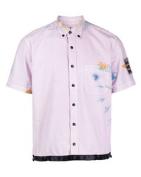 Chemise à manches courtes violet clair ROMEO HUNTE