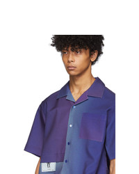 Chemise à manches courtes violette Keenkee