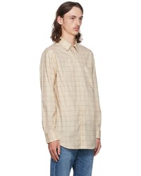 Chemise à manches longues à carreaux beige Polo Ralph Lauren