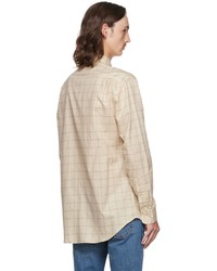 Chemise à manches longues à carreaux beige Polo Ralph Lauren