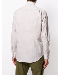 Chemise à manches longues à carreaux beige Paul Smith