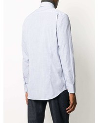 Chemise à manches longues à carreaux blanche Etro