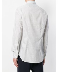 Chemise à manches longues à carreaux blanche Orian