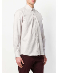 Chemise à manches longues à carreaux blanche Etro