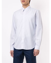 Chemise à manches longues à carreaux blanche D'urban