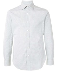 Chemise à manches longues à carreaux blanche Kent & Curwen