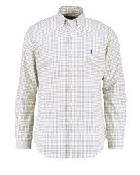 Chemise à manches longues à carreaux blanche Ralph Lauren