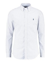 Chemise à manches longues à carreaux blanche Ralph Lauren