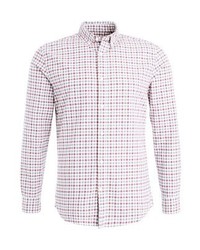 Chemise à manches longues à carreaux blanche Selected Homme