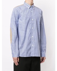 Chemise à manches longues à carreaux bleu clair Junya Watanabe MAN