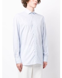 Chemise à manches longues à carreaux bleu clair Hackett