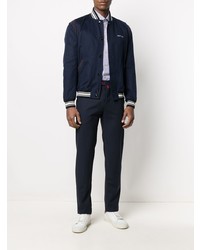 Chemise à manches longues à carreaux bleu clair Kiton