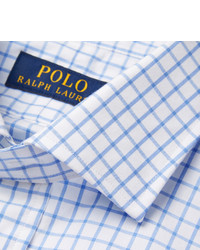 Chemise à manches longues à carreaux bleu clair Polo Ralph Lauren