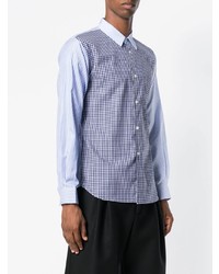 Chemise à manches longues à carreaux bleu clair Comme Des Garçons Shirt Boys