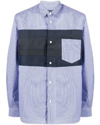 Chemise à manches longues à carreaux bleu clair Comme des Garcons Homme