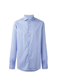 Chemise à manches longues à carreaux bleu clair Fashion Clinic Timeless