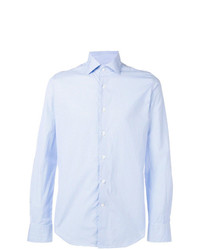 Chemise à manches longues à carreaux bleu clair Glanshirt