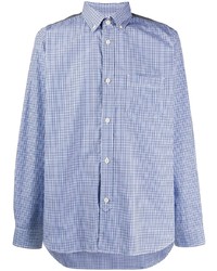 Chemise à manches longues à carreaux bleu clair Junya Watanabe MAN