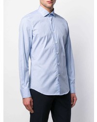 Chemise à manches longues à carreaux bleu clair Glanshirt