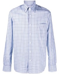 Chemise à manches longues à carreaux bleu clair Orian