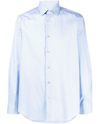 Chemise à manches longues à carreaux bleu clair Paul Smith