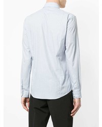 Chemise à manches longues à carreaux bleu clair Cerruti 1881