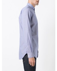 Chemise à manches longues à carreaux bleu clair DSQUARED2